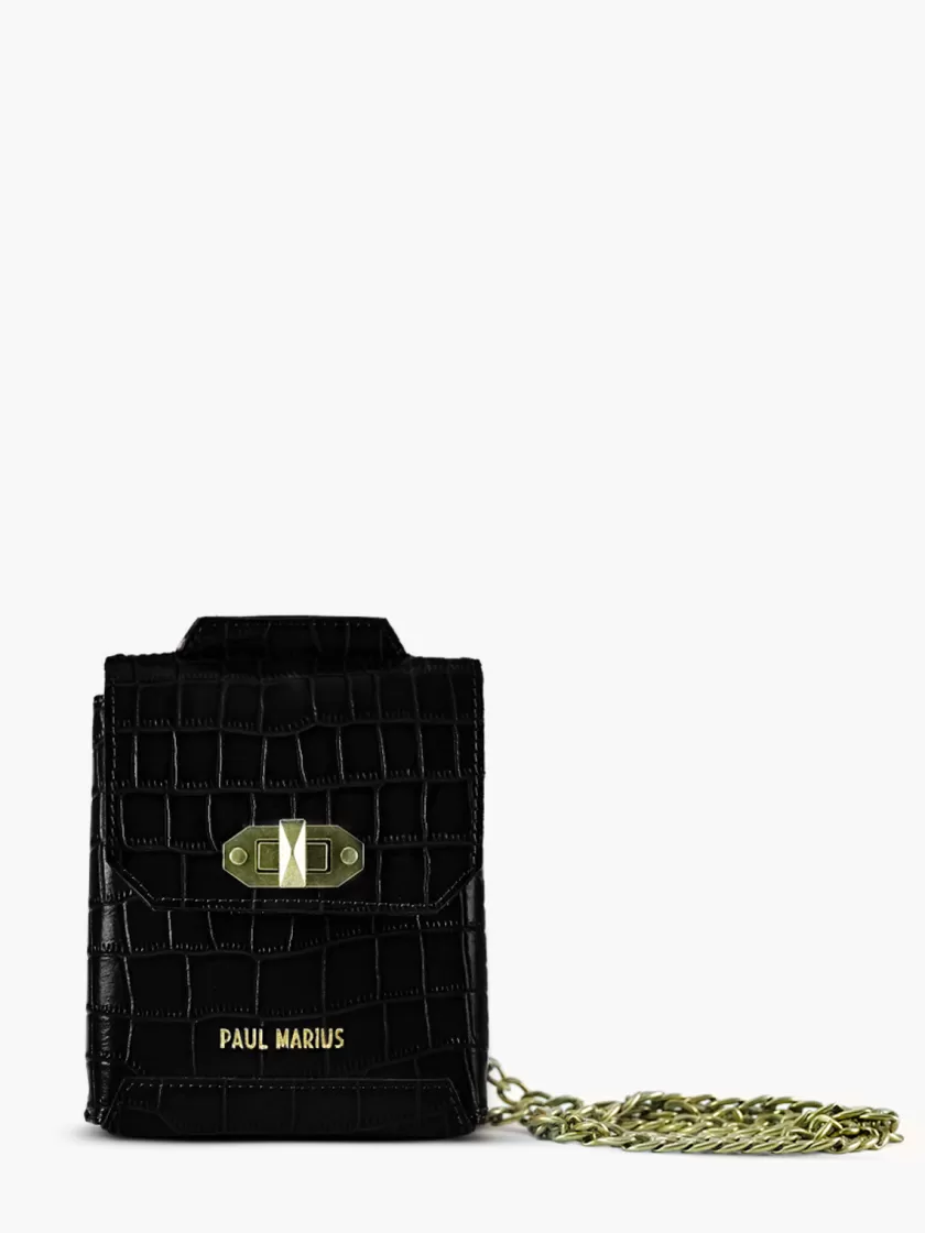 Agathe Alligator - Jet Black | PAUL MARIUS Store