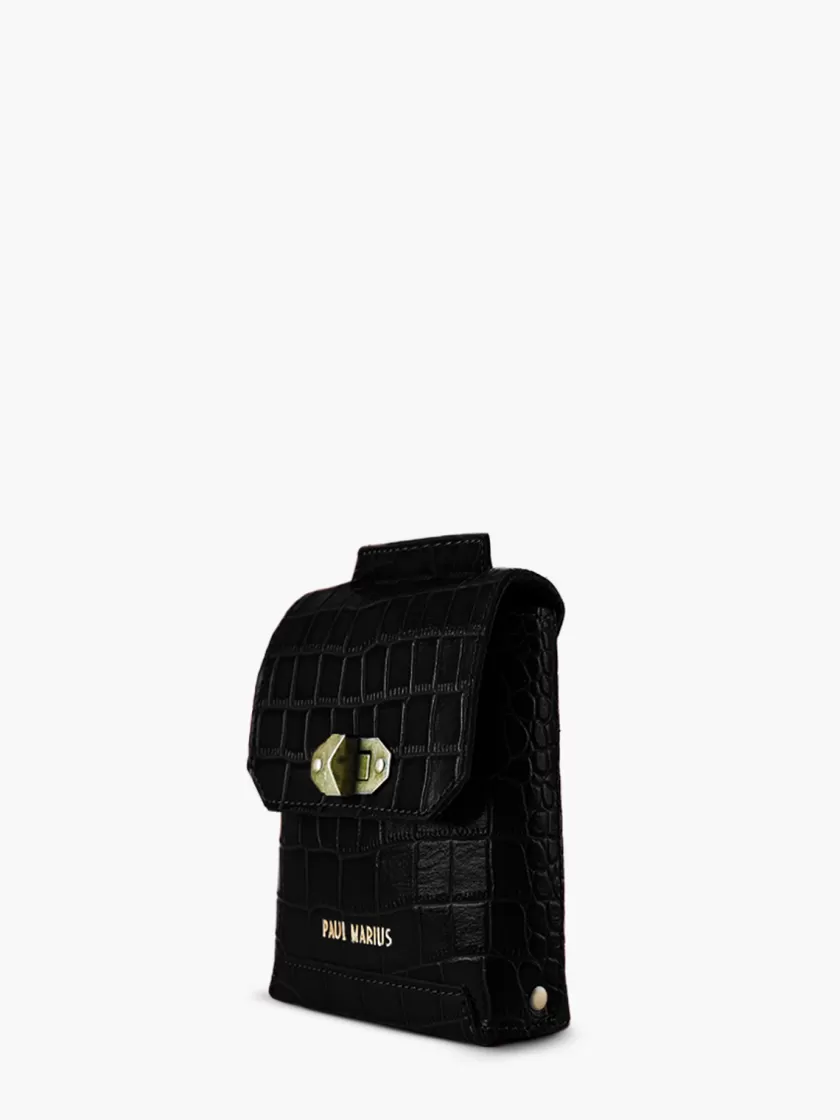 Agathe Alligator - Jet Black | PAUL MARIUS Store
