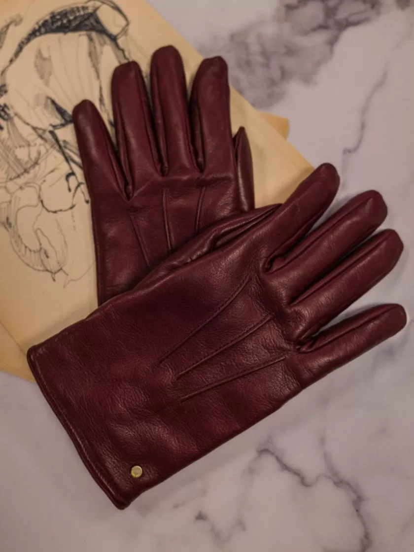 Gloves Men - Burgundy | PAUL MARIUS Online