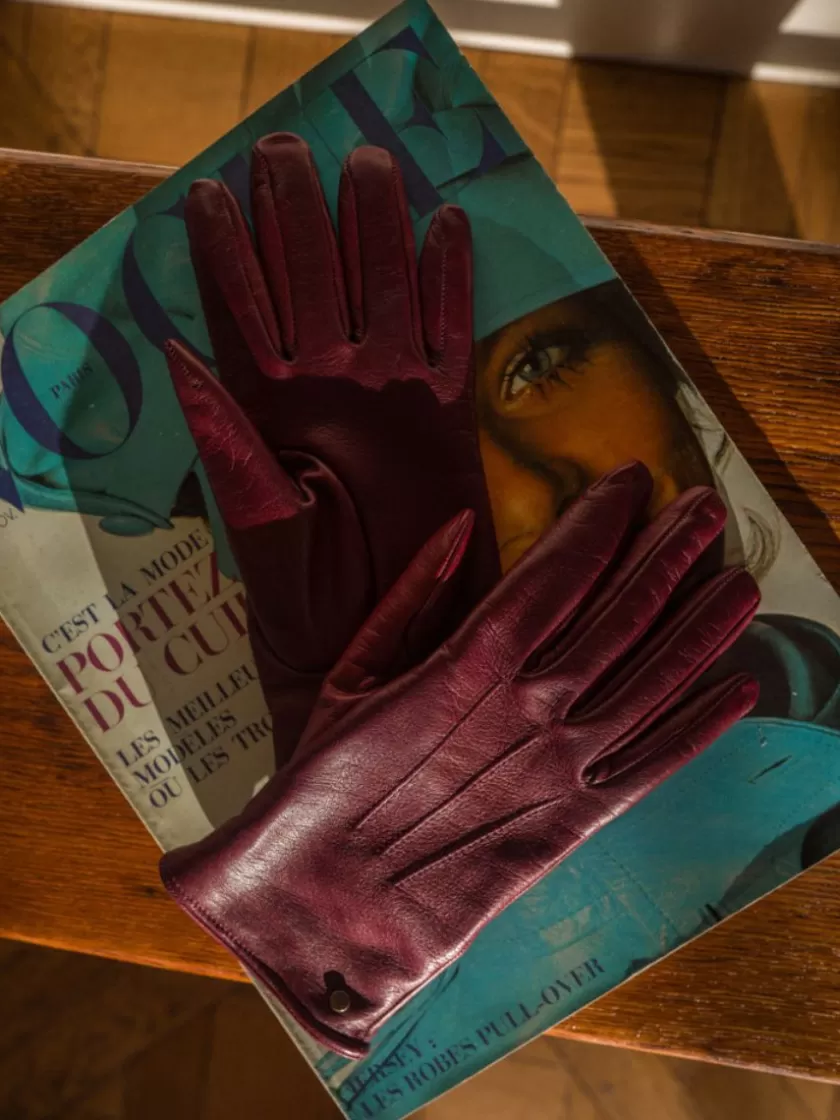 Gloves Women - Burgundy | PAUL MARIUS Best