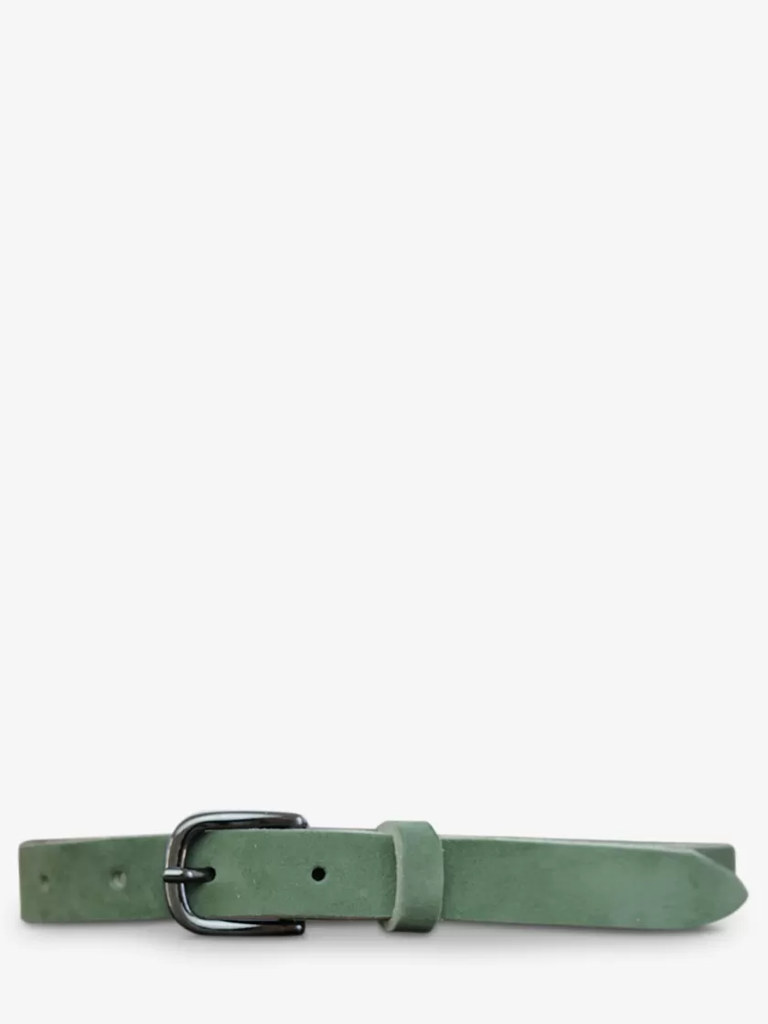 LaCeinture Magnifique Nubuck - 20mm - Almond Green | PAUL MARIUS Shop