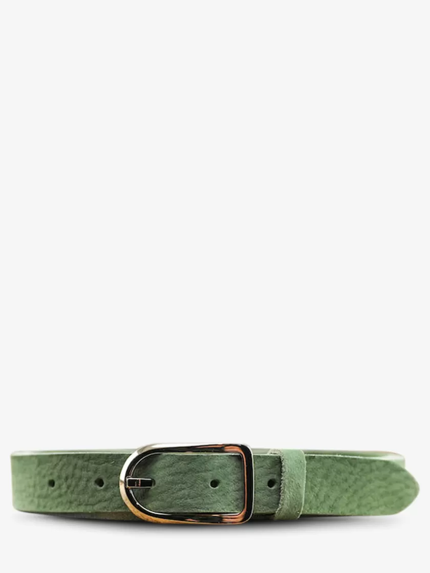 LaCeinture Magnifique Nubuck - 25mm - Almond Green | PAUL MARIUS Fashion