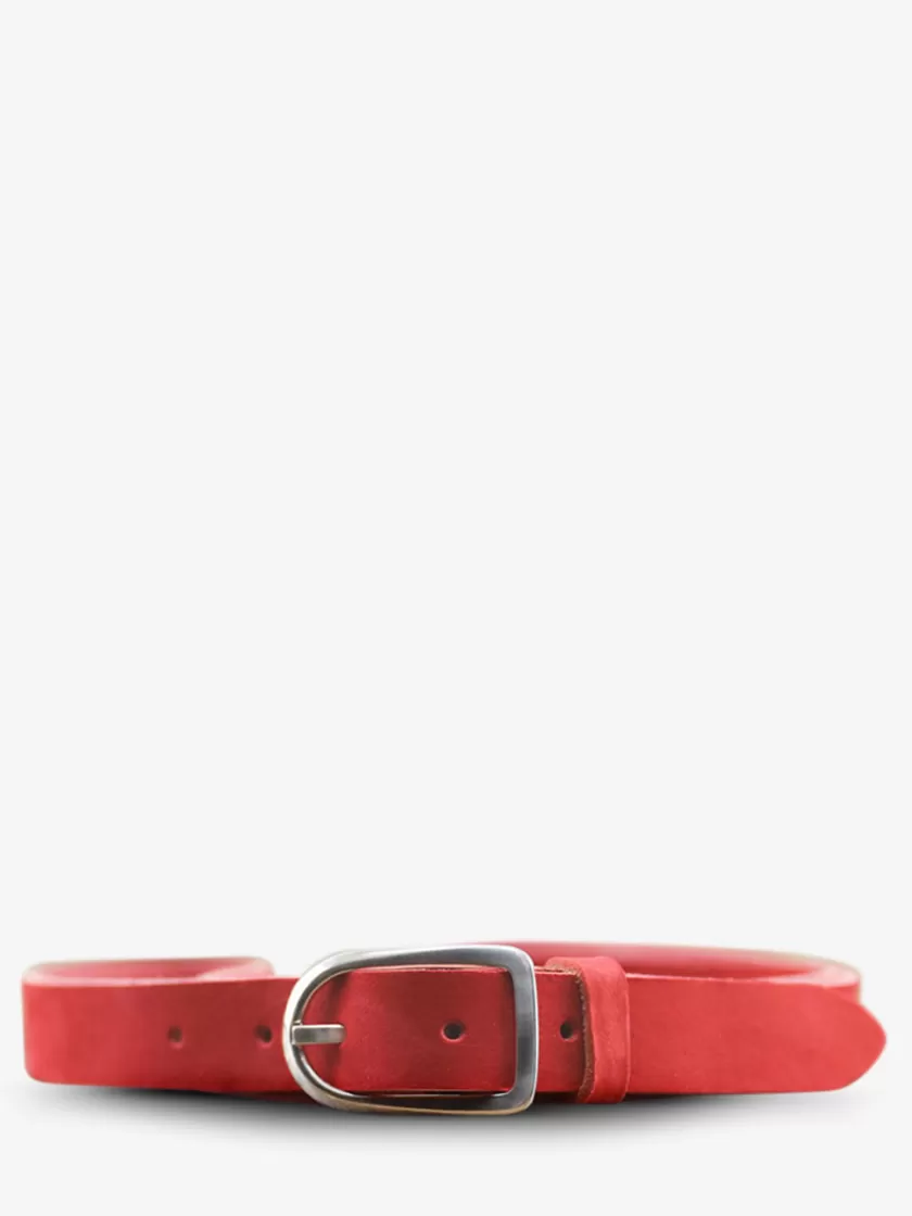 LaCeinture Magnifique Nubuck - 25mm - Carmine Red | PAUL MARIUS Cheap