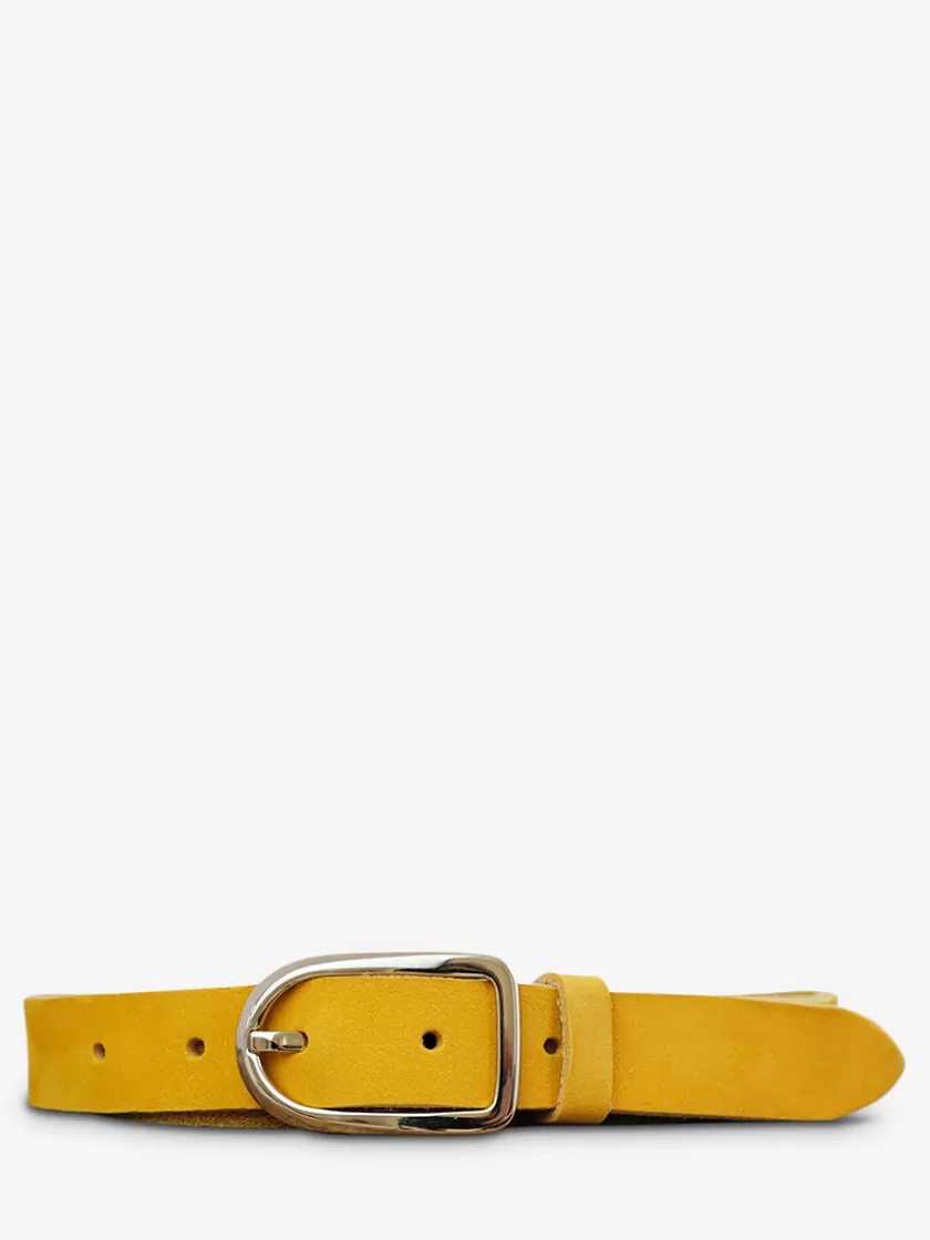 LaCeinture Magnifique Nubuck - 25mm - Saffron | PAUL MARIUS Online