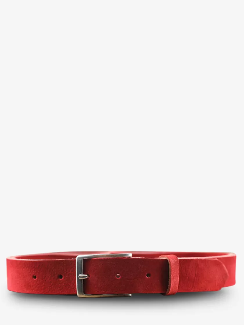 LaCeinture Magnifique Nubuck - 30mm - Carmine Red | PAUL MARIUS Cheap