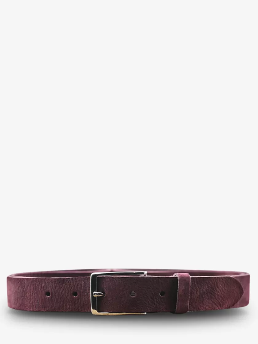 LaCeinture Magnifique Nubuck - 30mm - Plum | PAUL MARIUS Clearance