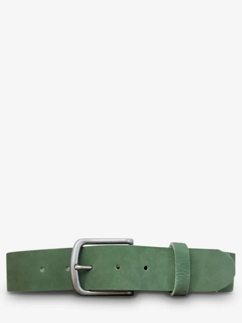 LaCeinture Magnifique Nubuck - 40mm - Almond Green | PAUL MARIUS Shop