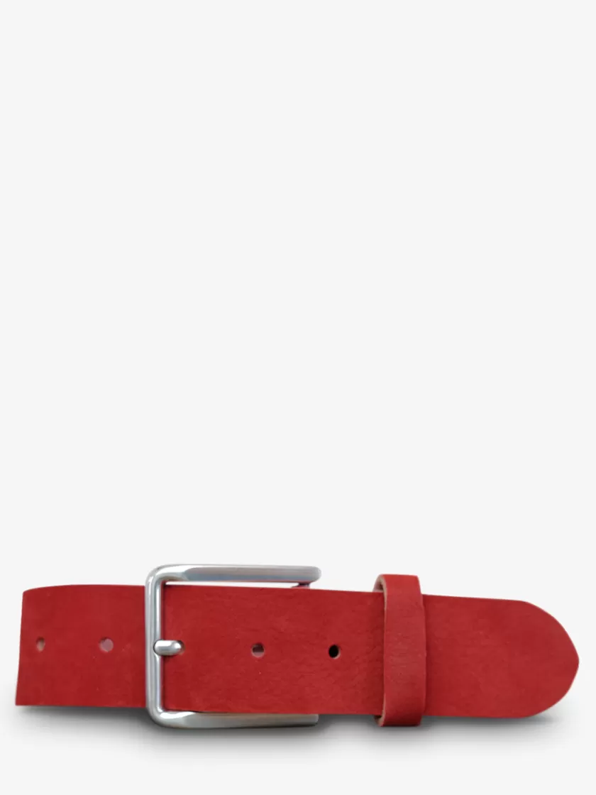 LaCeinture Magnifique Nubuck - 40mm - Carmine Red | PAUL MARIUS New