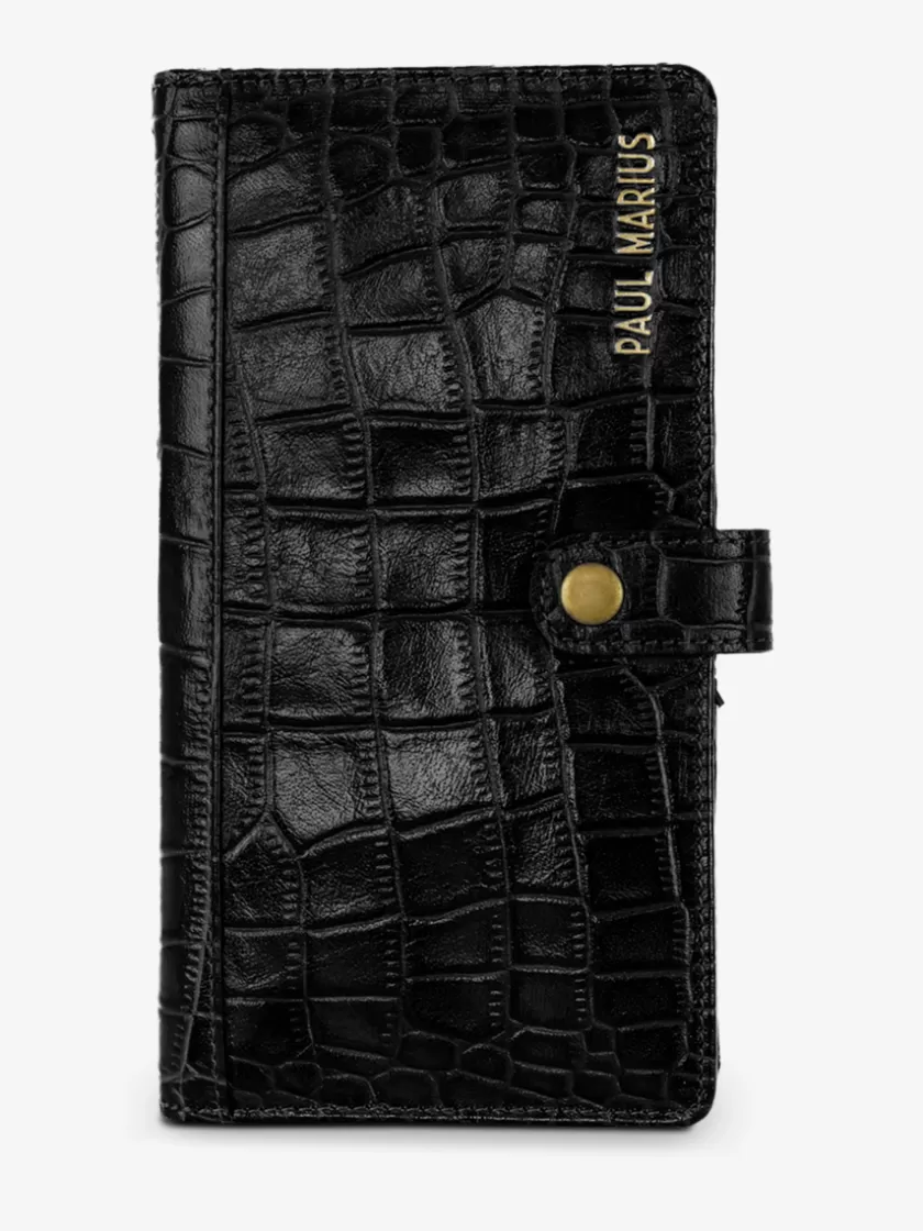 LePortefeuille Charlotte N°2 Alligator - Jet Black | PAUL MARIUS Outlet