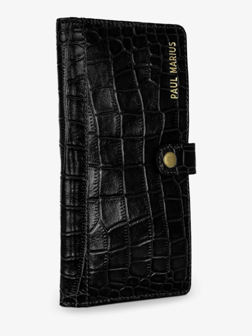 LePortefeuille Charlotte N°2 Alligator - Jet Black | PAUL MARIUS Outlet