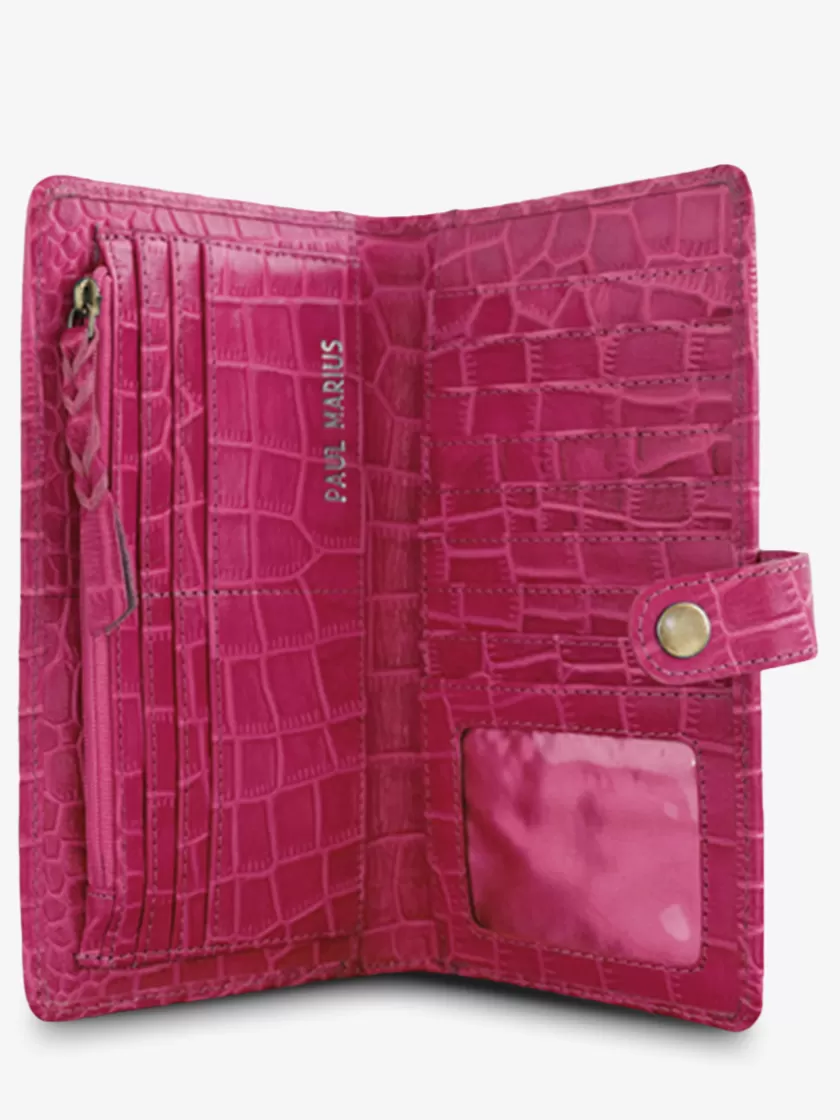 LePortefeuille Charlotte N°2 Alligator Cocktail - Tourmaline | PAUL MARIUS Fashion