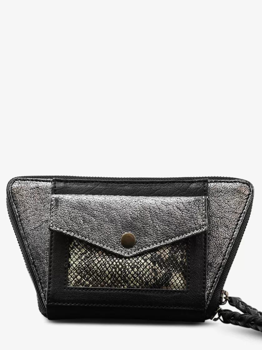 LePortefeuille Emma Python - Silver Black | PAUL MARIUS Sale