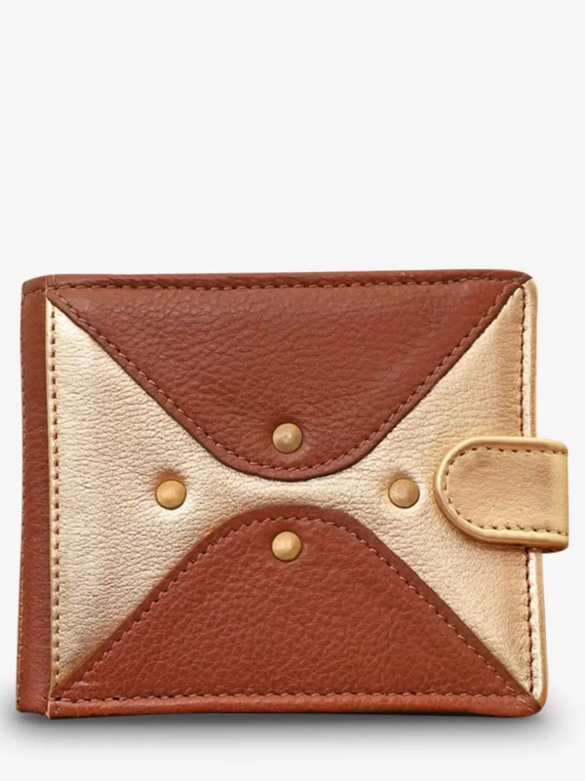 LePortefeuille Louise - Light Brown Gold | PAUL MARIUS New