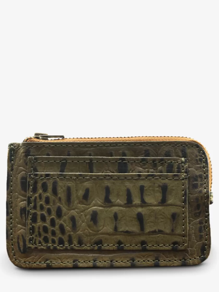 LePorte-monnaie AUGUSTIN Caïman - Khaki | PAUL MARIUS Best