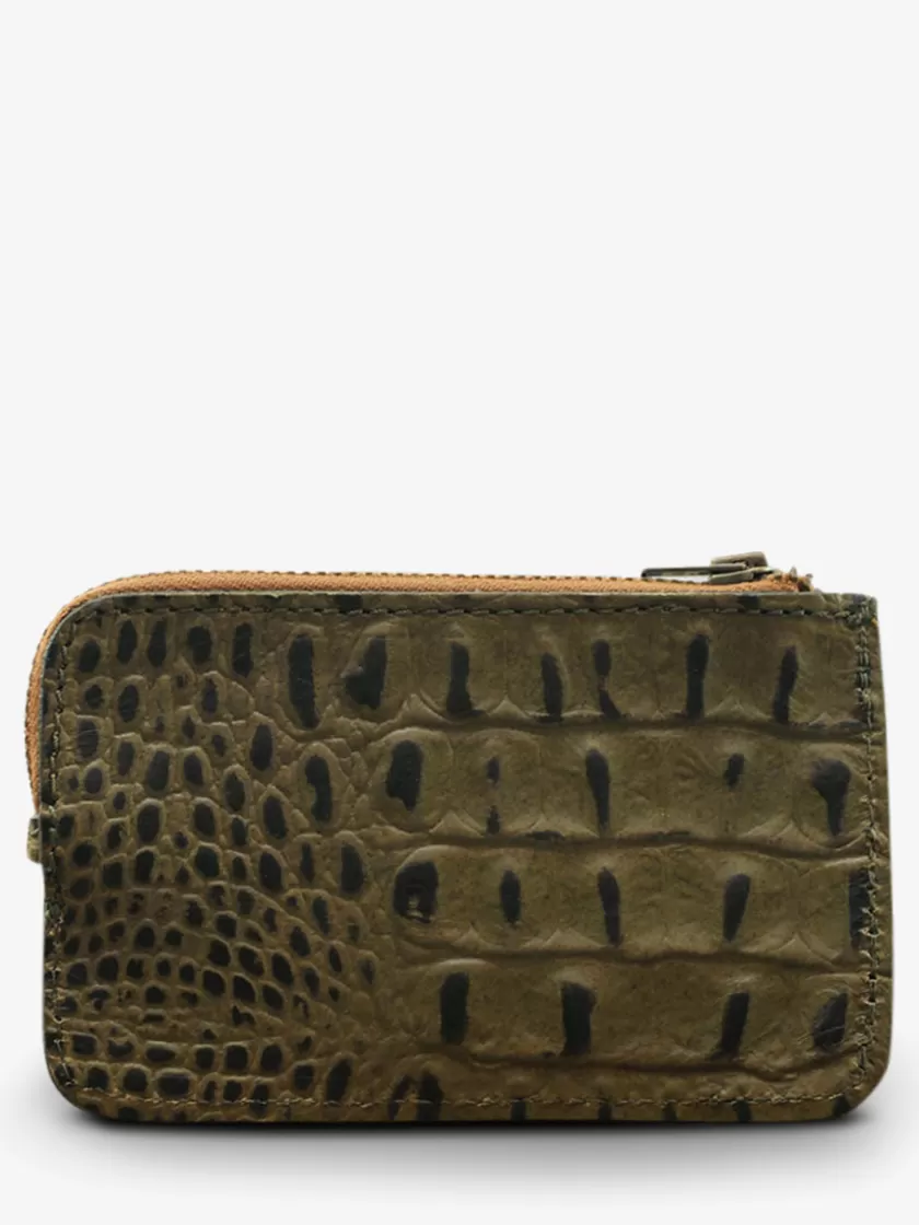 LePorte-monnaie AUGUSTIN Caïman - Khaki | PAUL MARIUS Best