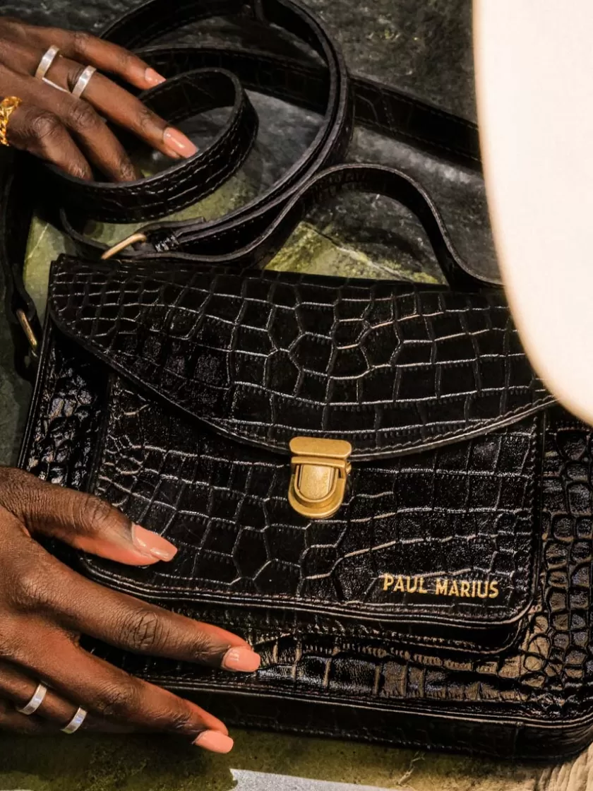 Mademoiselle George Alligator - Jet Black | PAUL MARIUS Shop