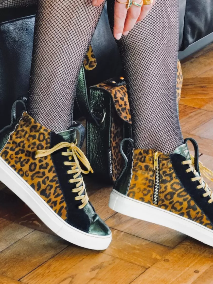 PM001 - Leopard Light Brown Metallic Khaki | PAUL MARIUS Clearance