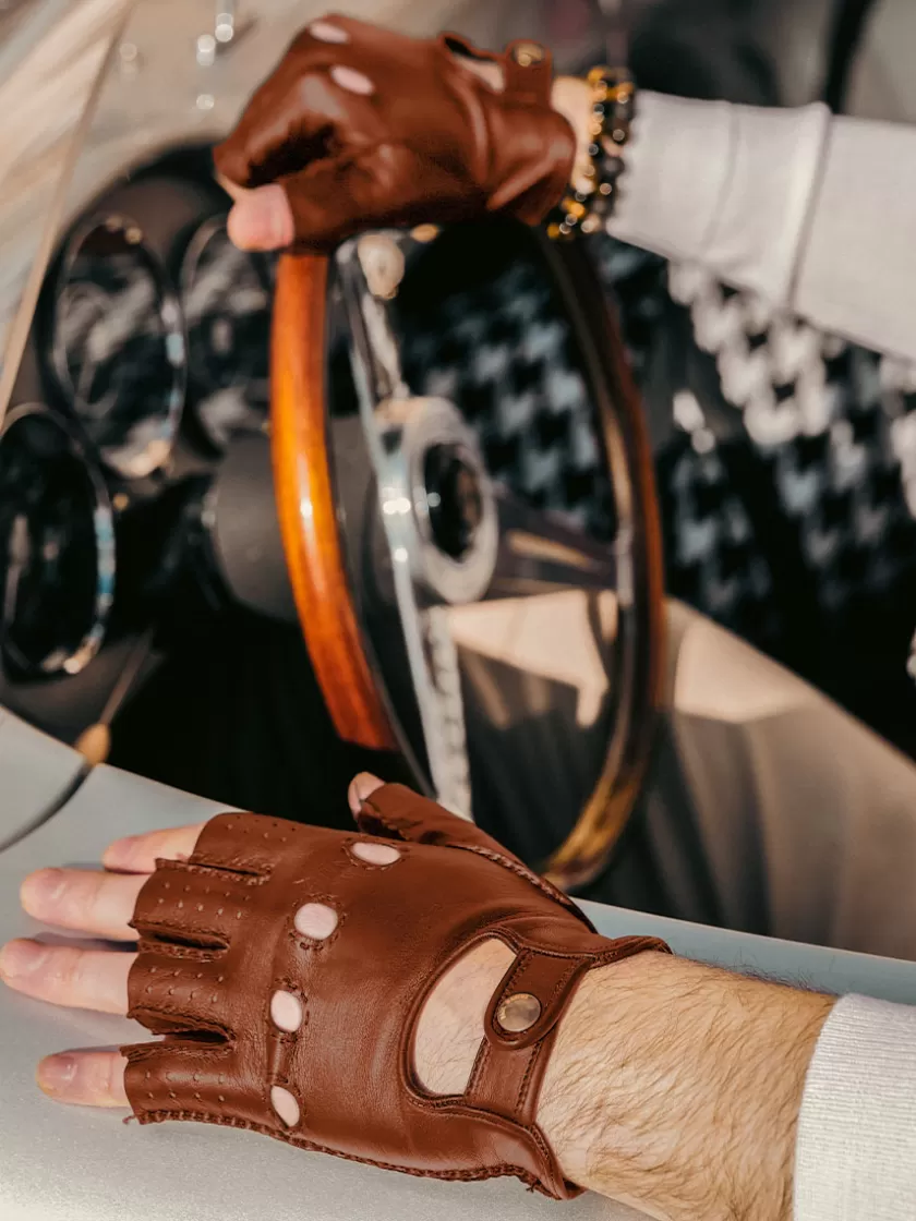 Racing Mittens Men - Light Brown | PAUL MARIUS Flash Sale