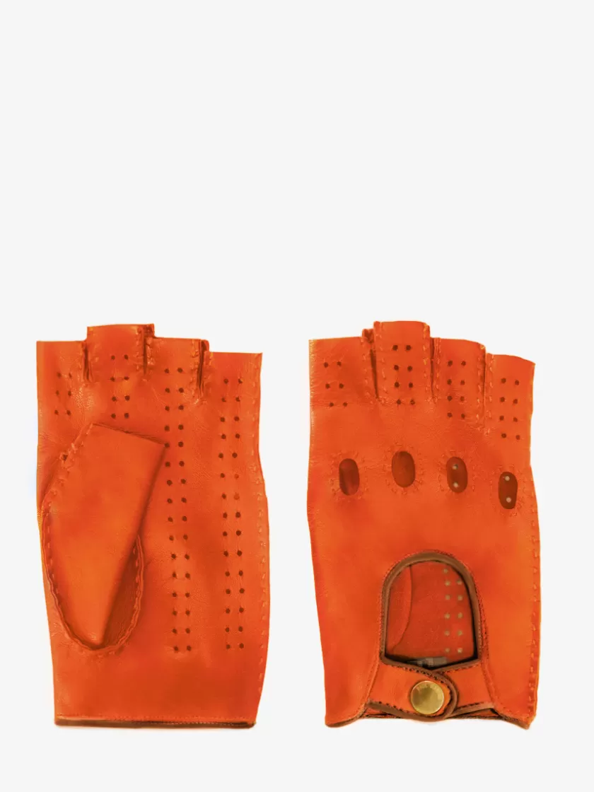 Racing Mittens Men - Orange / Light Brown | PAUL MARIUS Hot