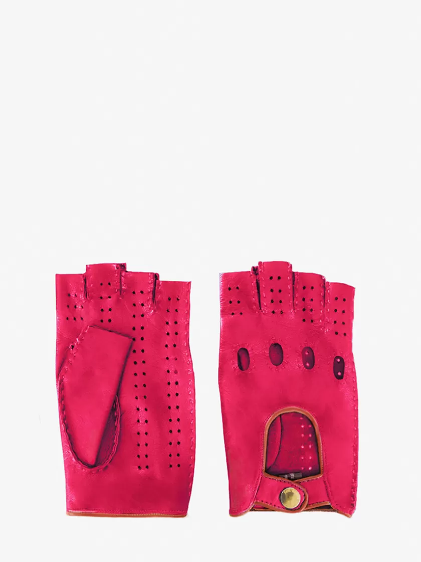 Racing Mittens Women - Fuchsia / Light Brown | PAUL MARIUS Cheap
