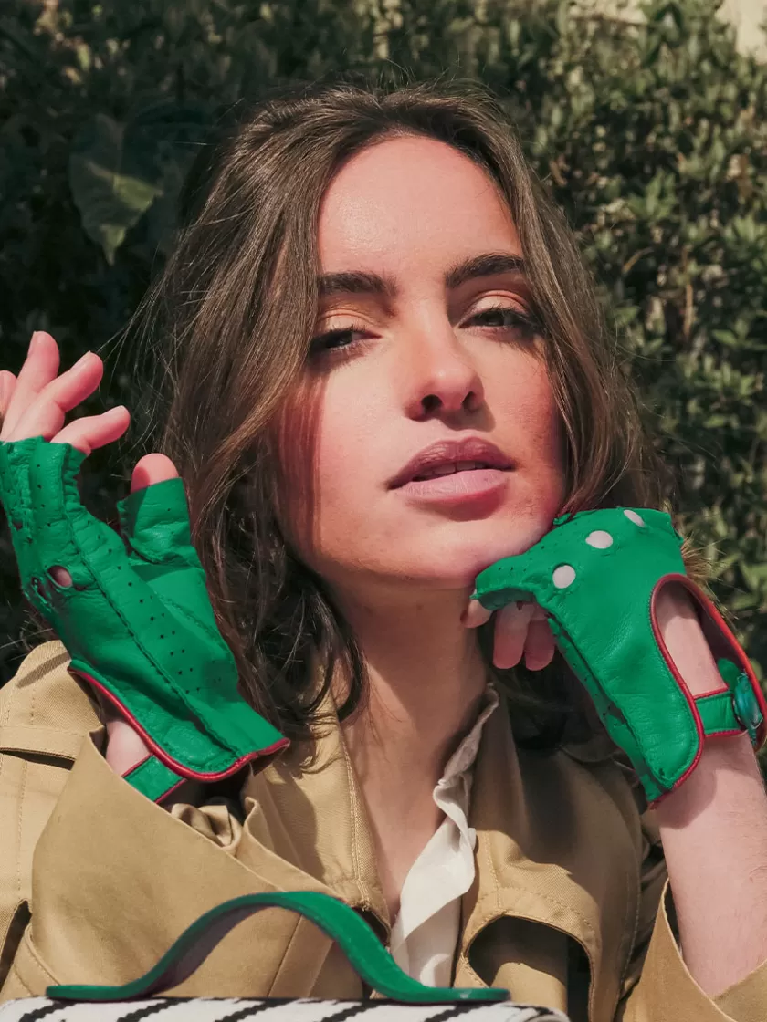 Racing Mittens Women - Green / Light Brown | PAUL MARIUS Sale